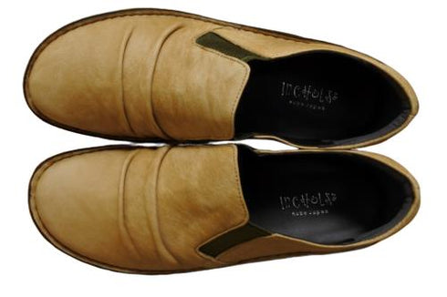 【インコルジェ8303 キャメル】くしゅっとかわいい脱ぎ履きらくらくシューズ